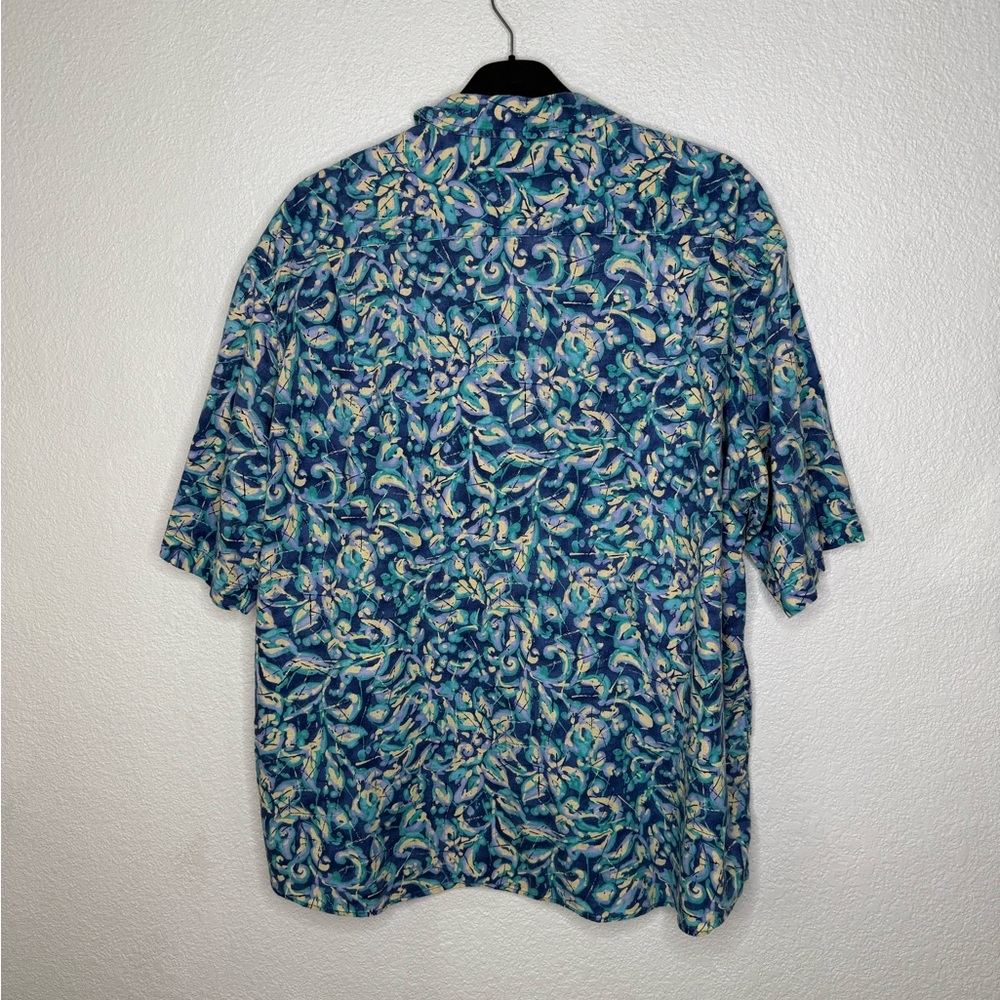 Talbots Vintage Mens Button Down Pattern Short Sl… - image 4